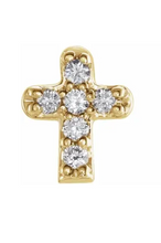 Load image into Gallery viewer, .06 CTW Natural Diamond Cross Earring