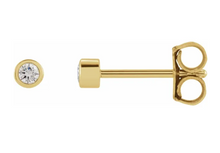 Load image into Gallery viewer, .06 CTW Diamond Micro Bezel-Set Earring