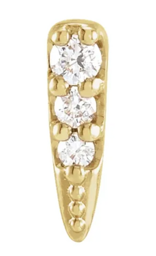 .07 CTW Natural Diamond Spike Earring