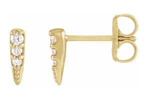 .07 CTW Natural Diamond Spike Earring