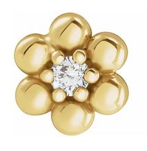 Load image into Gallery viewer, Diamond Beaded Daisy Earring