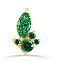Load image into Gallery viewer, &quot;Mercury&quot; Emerald Stud