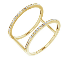 Load image into Gallery viewer, 1/5 CTW Double Diamond Ring