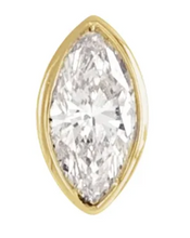 Load image into Gallery viewer, .04 CTW Diamond Petite Marquise Bezel-Set Earring
