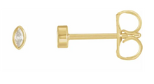 Load image into Gallery viewer, .04 CTW Diamond Petite Marquise Bezel-Set Earring