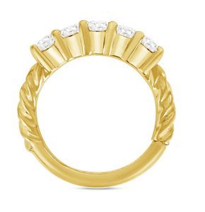 5 Prong Filigree Seamless Hoop