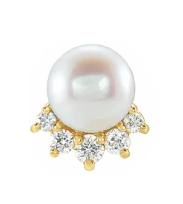Pearl Star Flat Back Stud