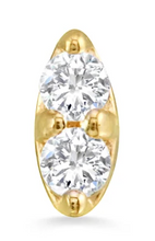 Load image into Gallery viewer, Tiny Prong Set Marquise Flat Back Stud
