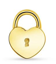 Load image into Gallery viewer, Heart Lock Flat Back Stud