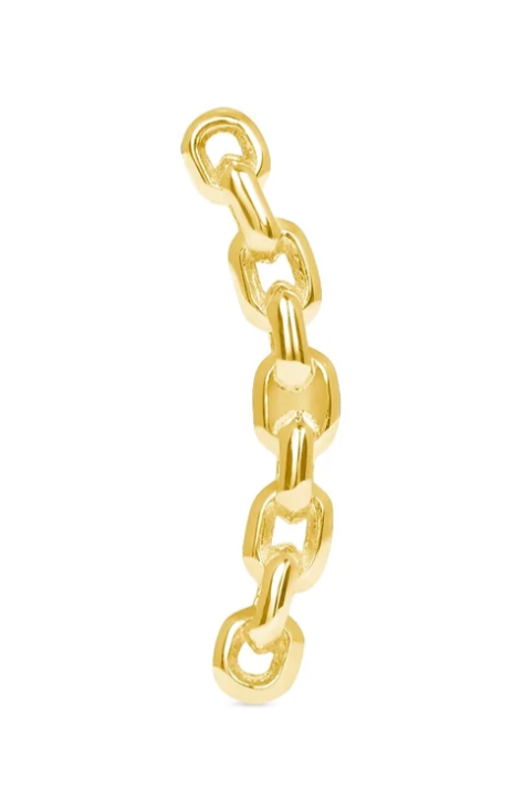 Cable Curved Chain Flat Back Stud