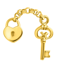 Load image into Gallery viewer, Lock and Key Dangle Flat Back Stud