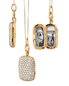 Slim "Fran" 18K Gold Locket Necklace