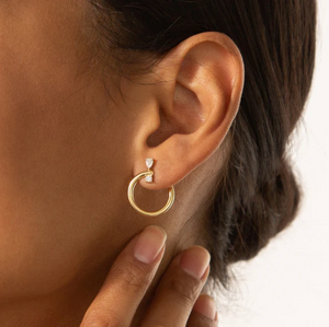 Midi "Galaxy Wrap Hoop" Earrings with Diamonds