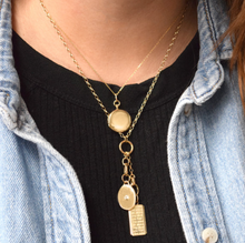 Load image into Gallery viewer, Oval Half Locket with Diamond