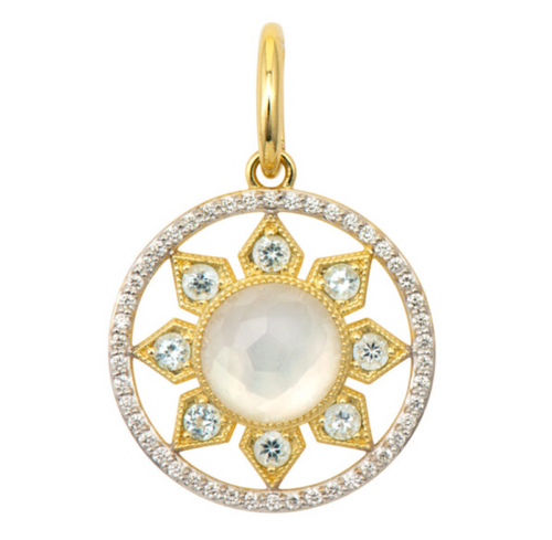 Moroccan Sunburst Gemstone Pendant