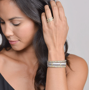 Mixed Metal Moroccan Quad Stacker Band
