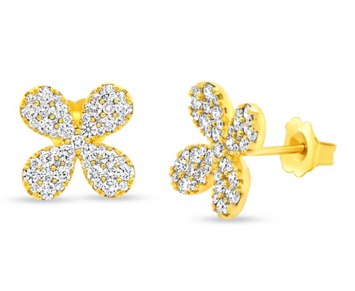 Petals Collection Floral Stud Earrings