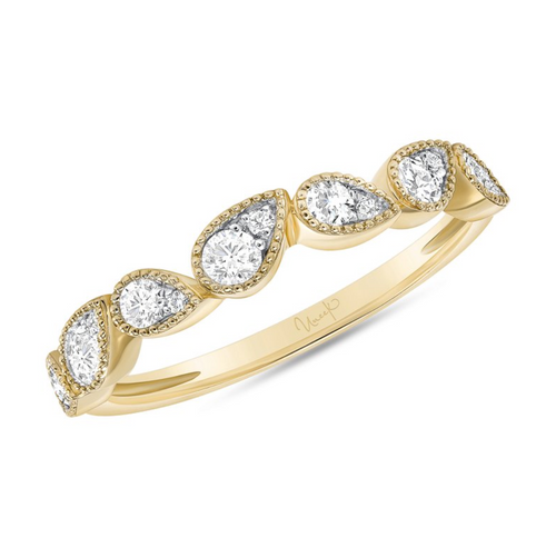 Pear Bezel Stackable Band