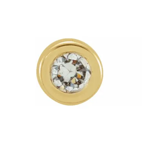 Natural Diamond Micro Bezel-Set Earring