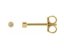 Load image into Gallery viewer, Natural Diamond Micro Bezel-Set Earring