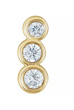 Load image into Gallery viewer, Bezel Set Natural Diamond Petite Ear Climber