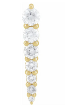 Load image into Gallery viewer, Natural Diamond Graduated Bar Earring