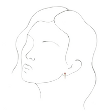Load image into Gallery viewer, Natural Emerald &amp; Natural Diamond Spike Earring