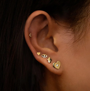 Jac+Jo Icon Moon Single Stud
