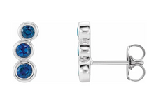 Load image into Gallery viewer, Lab-Grown Blue Sapphire Ear Climber