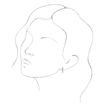 Load image into Gallery viewer, Natural White Sapphire &amp; 1/4 CTW Natural Diamond Earring
