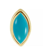Load image into Gallery viewer, 4x2 mm Turquoise Marquise Press Fit Back Stud