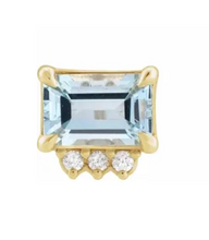 Load image into Gallery viewer, Natural Sky Blue Topaz &amp; .05 CTW Natural Diamond Stud