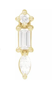 1/6 CTW Natural Diamond Bar Earring
