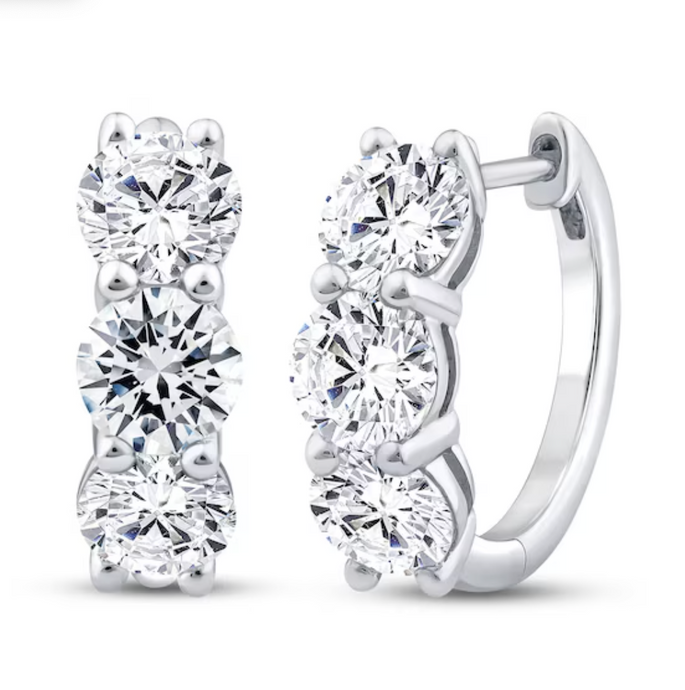 1.45 Ct Diamond Hoops