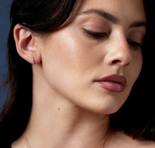 Load image into Gallery viewer, Baguette Natural Diamond Huggie Earring