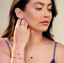 Load image into Gallery viewer, Baguette Natural Diamond Huggie Earring