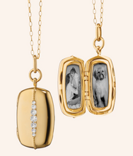 Load image into Gallery viewer, Slim Rectangle &quot;Kate&quot; 18K Gold Locket Necklace
