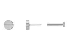 Load image into Gallery viewer, 14K White Nail head Press Fit Back Earrings