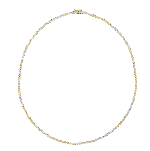 14K Gold & Diamond Tennis Necklace - 3.15ct