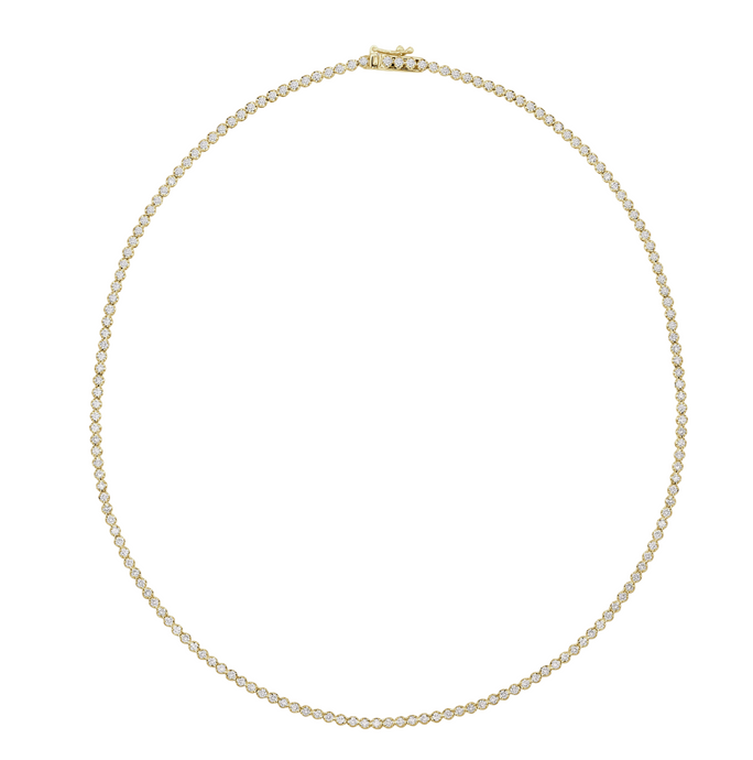 14K Gold & Diamond Tennis Necklace - 3.15ct