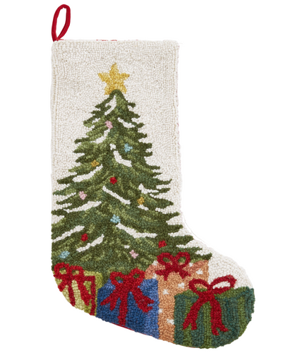 Christmas Tree & Presents Hook Stocking