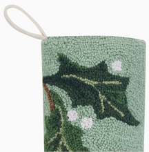 Load image into Gallery viewer, Green Holly Hook Stocking