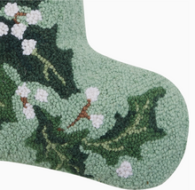 Load image into Gallery viewer, Green Holly Hook Stocking