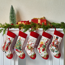 Load image into Gallery viewer, Tree W/Presents Embroidered Stocking