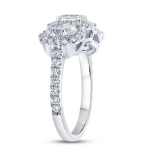 Load image into Gallery viewer, Signature Collection Triple-Halo Oval Shaped Diamond Engagement Ring