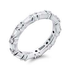 Load image into Gallery viewer, Alternating round and tapered baguette diamond Eternity Band