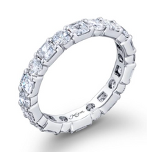 Load image into Gallery viewer, Square Emerald-Cut and Round Diamond Eternity Band