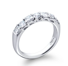 Load image into Gallery viewer, Round and Square Emerald Cut Anniversary Band