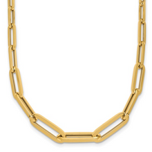Load image into Gallery viewer, 14k Graduated Paperclip Link 16" Necklace
