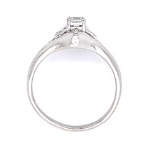 Load image into Gallery viewer, .21ct Emerald-cut Diamond Platinum Ring